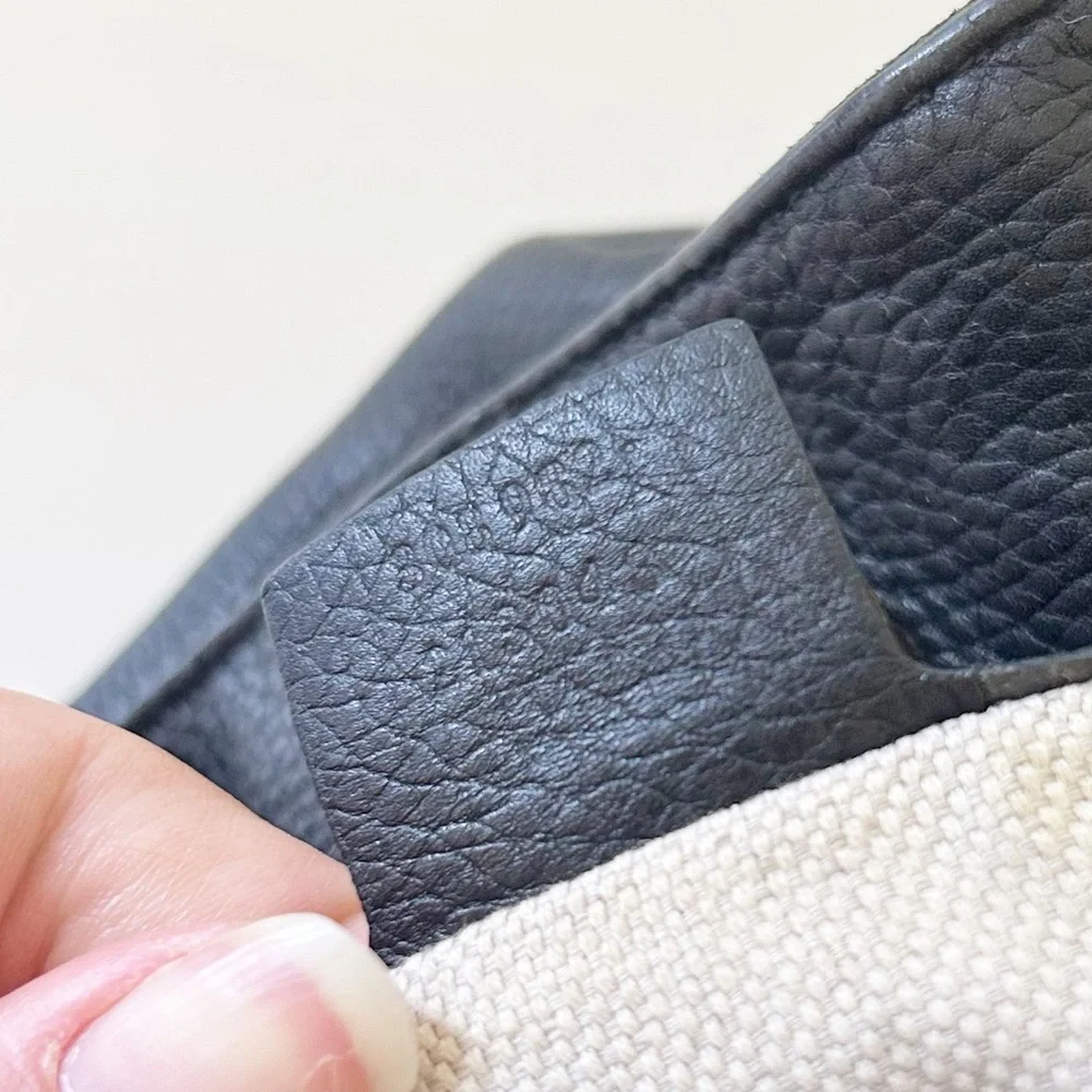 Gucci Soho Chain Shoulder Bag Black Pebbled Leather - Picture 13 of 16